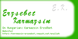 erzsebet karmazsin business card